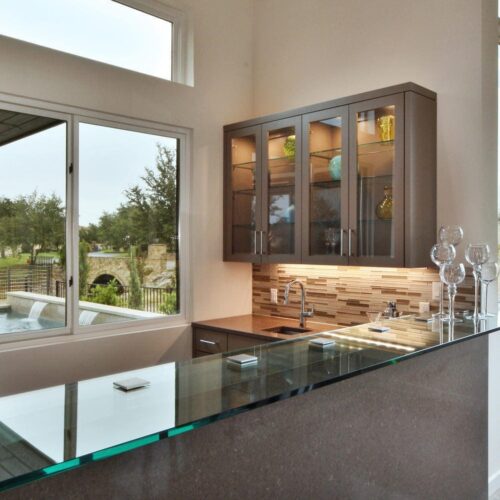 kitchen glass bar