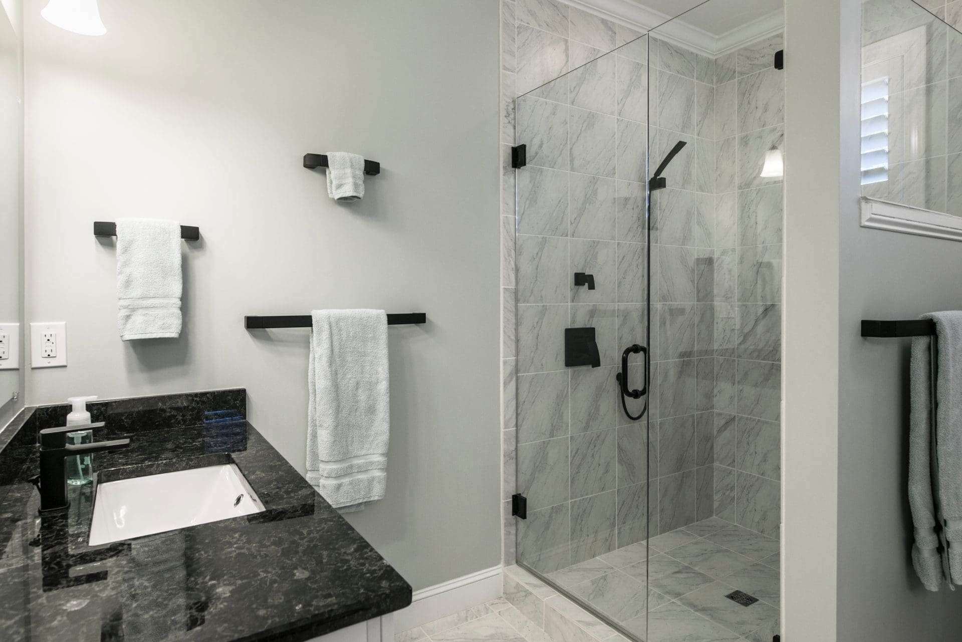 a frameless glass shower