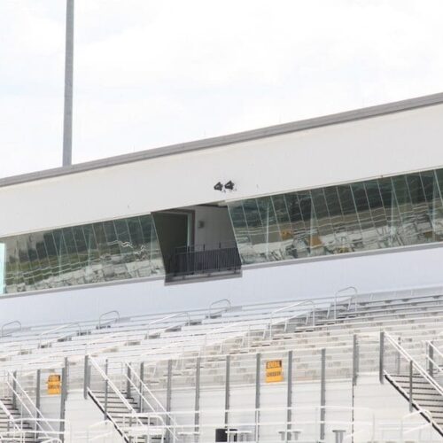 Butt-Glazed Curtain Wall | Bastrop Memorial Stadium | Commercial Projects | Anchor-Ventana Glass