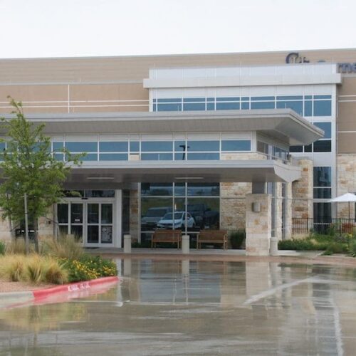 Exterior Building Curtain Wall Entrance | Cornerstone Hospital of Round Rock Commercial Project | Anchor-Ventana