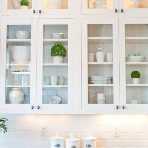 kitchen glass cabinets