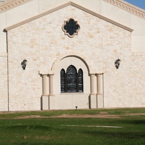 Exterior View of Custom Storefront Windows | St. William Catholic Church | Commercial Projects | Anchor-Ventana