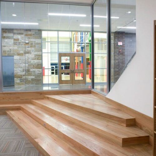 Interior View of Storefront Entrance | Dearing Elementary School | Commercial Projects | Anchor-Ventana