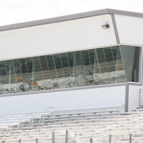 Press Box Curtain Wall | Bastrop Memorial Stadium | Commercial Projects | Anchor-Ventana Glass