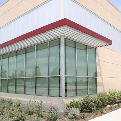 Entrance Building Glass Windows | AISD Performing Arts Center | Commercial Projects | Anchor-Ventana