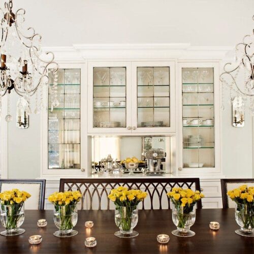 Cabinet Glass & Glass Shelves in Dining Room | Cabinet Glass & Shelves Gallery | Residential Products | Anchor-Ventana Glass