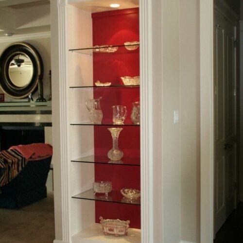 Glass Shelves in Living Room | Cabinet Glass & Shelves Gallery | Residential Products | Anchor-Ventana Glass