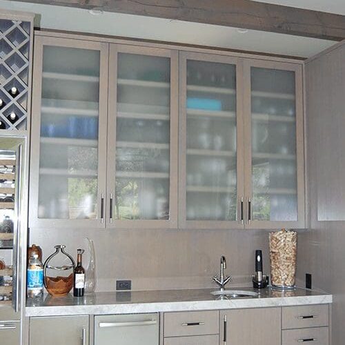 Saten Cabinet Glass in Kitchen | Cabinet Glass & Shelves Gallery | Residential Products | Anchor-Ventana Glass