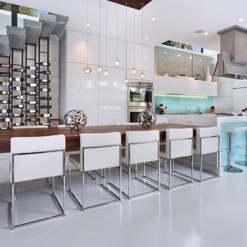 Back Painted Glass Cabinet Doors in Kitchen | Colored Glass Gallery | Residential Products | Anchor-Ventana Glass