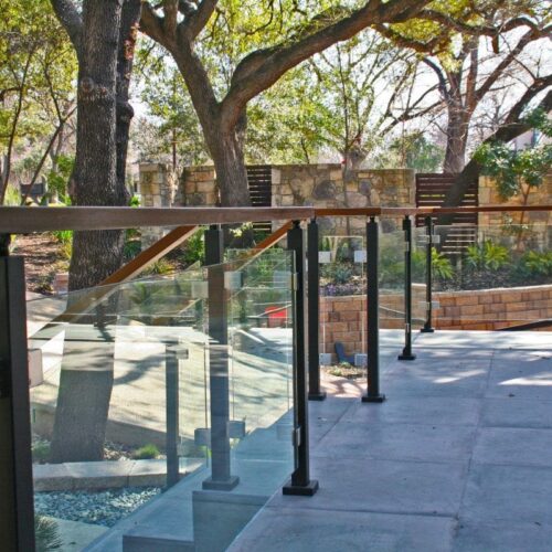 Exterior Clear Glass Handrail | Glass Handrail Systems | Residential Gallery | Anchor-Ventana Glass