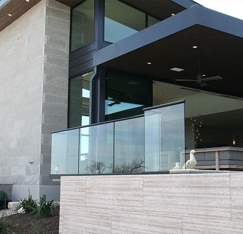 Exterior Clear Glass Handrail / Guardrail Systems | Glass Handrail Systems | Residential Gallery | Anchor-Ventana Glass