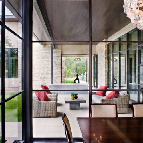 Clear Glass Installed in Steel Window Frames | Glass Wall Systems Gallery | Residential Products | Anchor-Ventana Glass