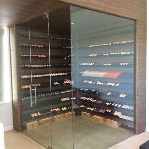 Interior Glass Wall System Design for Wine Room | Glass Wall Systems Gallery | Residential Products | Anchor-Ventana Glass