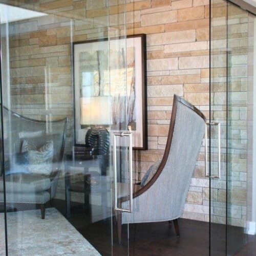 Frameless Glass Doors for Home Office | Glass Wall Systems Gallery | Residential Products | Anchor-Ventana Glass