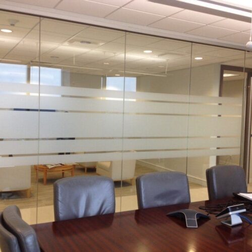 Glass Wall Conference Room with Frosted Horizon | Glass Wall Systems Gallery | Interior Glass Products | Anchor-Ventana Glass