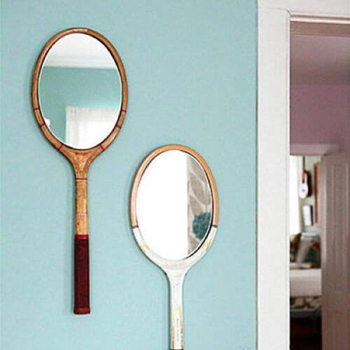 Custom Framed Mirrors Set in Tennis Rackets in Bedroom | Mirrors Gallery | Anchor-Ventana Glass