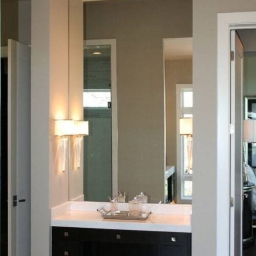 Frameless Vanity Mirror in Bedroom | Mirrors Gallery | Anchor-Ventana Glass