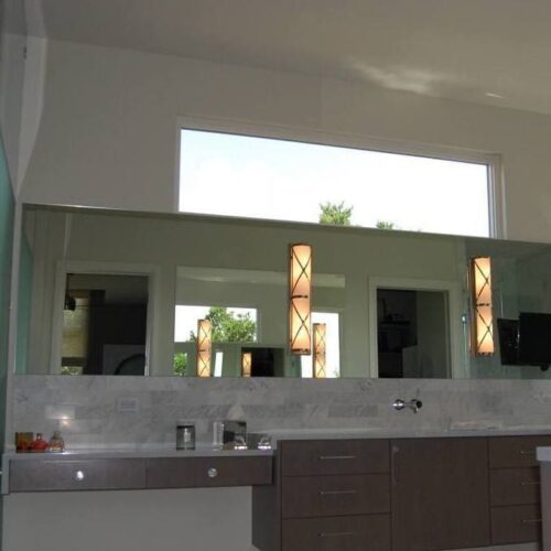 Frameless Mirror in Bathroom | Mirrors Gallery | Anchor-Ventana Glass