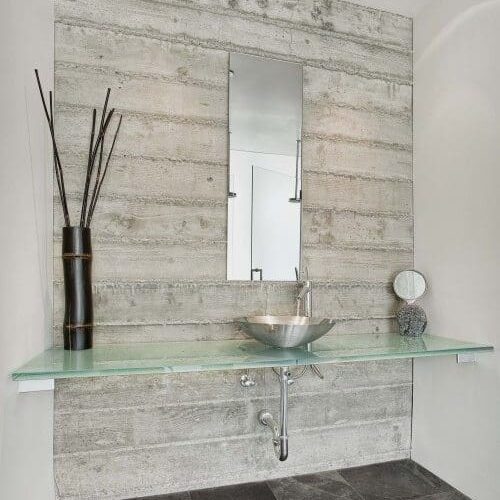 Glass Countertop & Frameless Mirror in Bathroom | Mirrors Gallery | Anchor-Ventana Glass