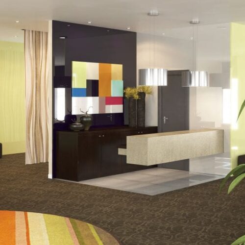 Hotel Lobby Back Painted Glass Mural | Other Commercial Glass | Commercial Products | Anchor-Ventana Glass