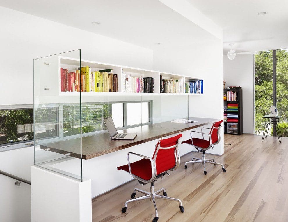 Glass Panel Set with Standoff Bases & Caps at Home Office | Other Residential Glass | Residential Glass Gallery | Anchor-Ventana Glass | Residential Products