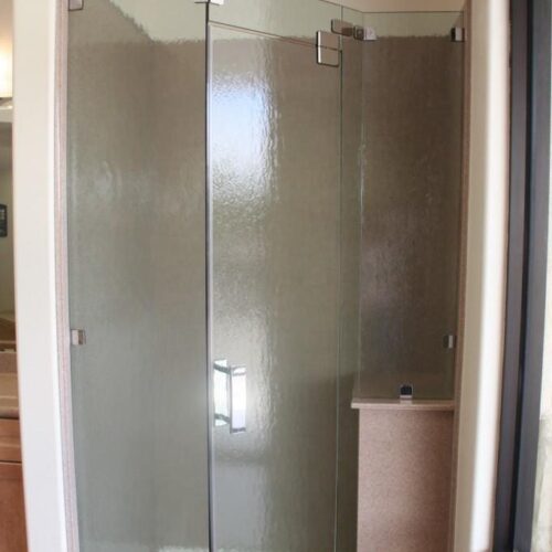 Frameless Custom Corner Shower Enclosure | Shower Gallery | Anchor-Ventana Glass