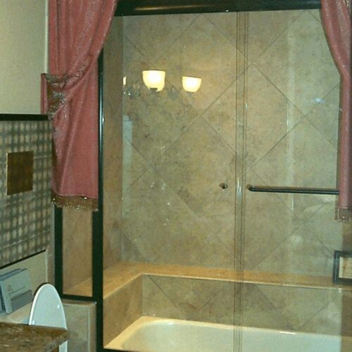 Frameless Glass Tub and Shower Door - Traditional Bathroom | Shower Gallery | Anchor-Ventana Glass