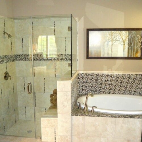 Frameless Corner Shower Enclosure | Shower Gallery | Anchor-Ventana Glass